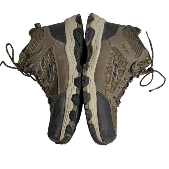 Skechers brown lace up waterproof ankle hiking boots size 9.5 wide width main image 2